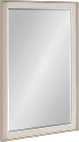 Kobert Transitional Rectangle Wall Mirror, 24 x 36, Tan