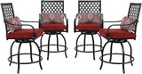 Outdoor Bar Height Bistro Dining Chairs