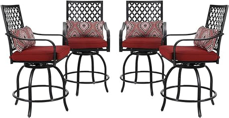 Outdoor Bar Height Bistro Dining Chairs