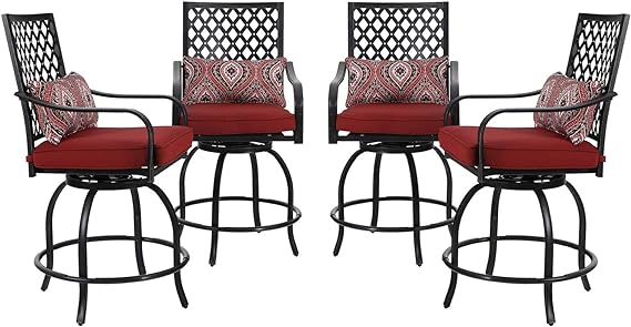 Outdoor Bar Height Bistro Dining Chairs