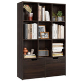 Bookshelf with Drawers, Modern Bookcase Storage Cabinet with 9 Cube