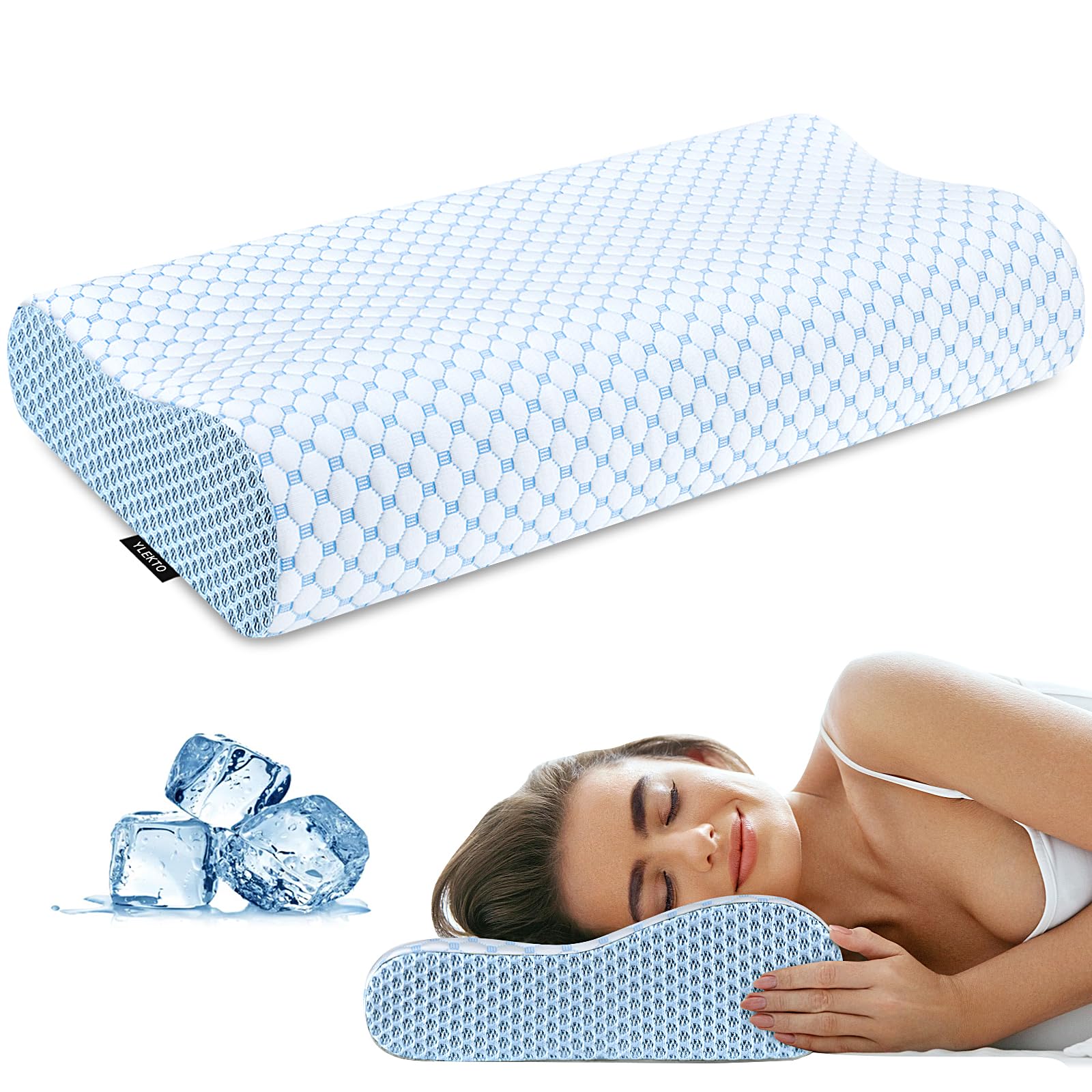 Pillow for Neck Pain Relief, Contour Memory Foam Pillows for Sleeping