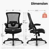 High Back Mesh Chair Adjustable Height and Ergonomic Design Home Office Computer