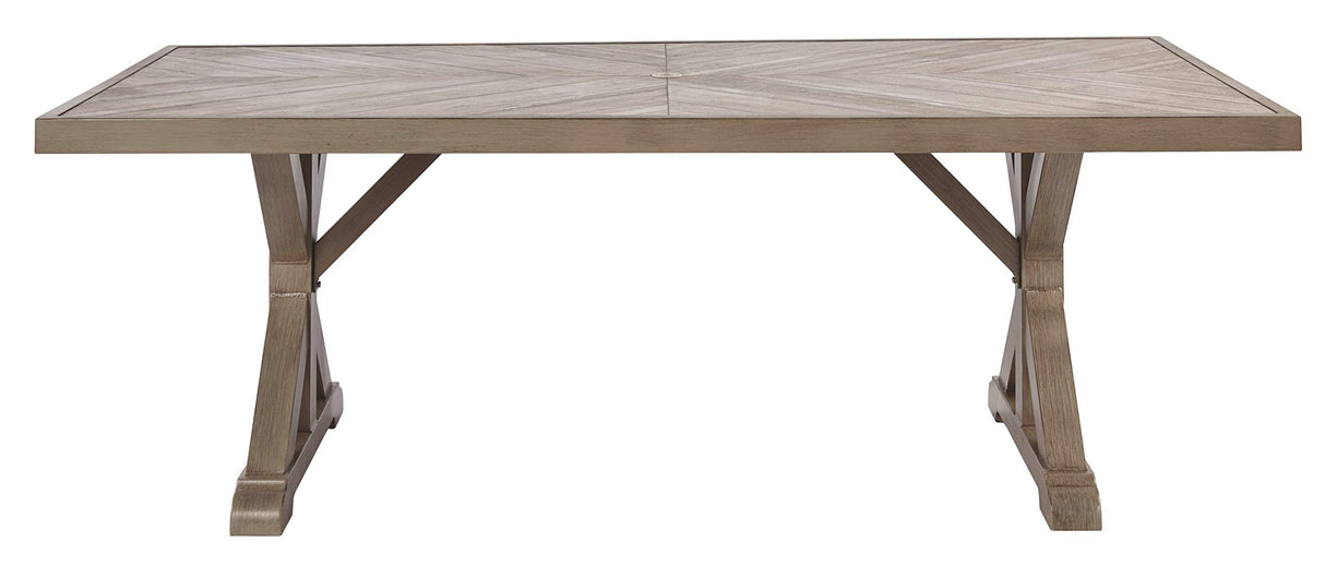 Beachcroft Modern Farmhouse Outdoor Dining Table with Porcelain Top