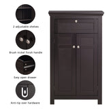 Tall Bathroom Storage Cabinet, Floor Towel Cabinet with A Drawer and Doors,