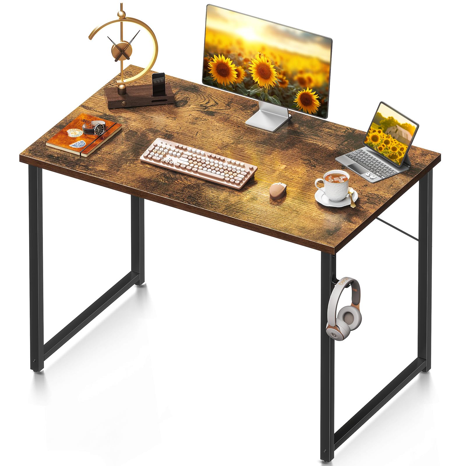 40 Inch Computer Desk, Modern Simple Style Desk for Home Office