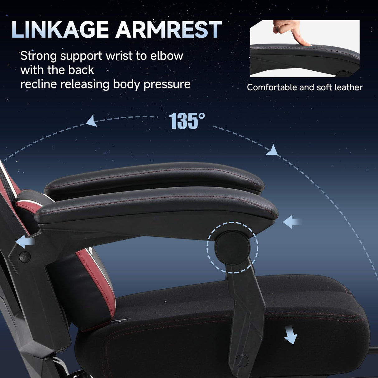 Ergonomic Mesh Gaming Chair with Footrest - High-Back Reclining Office Chair