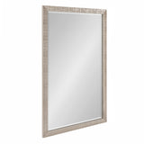 Reyna Modern Rectangle Wall Mirror, 24 x 36, Silver, Framed Rectangular