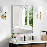 Frameless Mirror, 36x48 inch Rectangle Bathroom Mirror for Wall, Upgraded Shatterproof