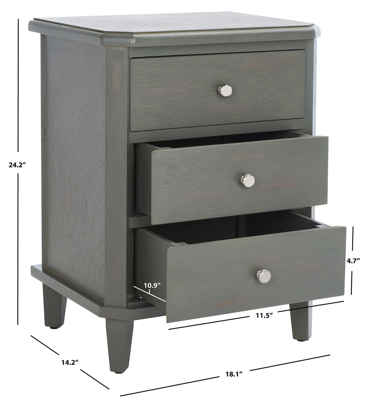 Safavieh American Homes Collection Joe End Table, French Grey