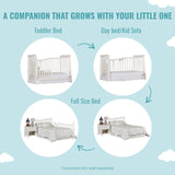 7-In-1 Convertible Life Style Crib In White, Greenguard Gold Certified, 4 Mattress Height