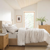 EVERGRACE King Size Comforter Set 7 Pieces Bed in a Bag for College Dorm, Beige Tufted Shabby Chic Boho Comforter and Sheet Set with Pom Pom Textured, Soft Fluffy Farmhouse Complete Bedding Set