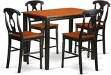 YAKE3-BLK-W 3 Piece Kitchen Counter Set for Small Spaces Contains a Rectangle Dining