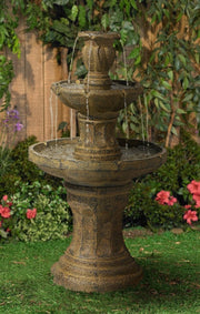 Tuscan Garden Classic Rustic Outdoor Floor Fountain and Waterfalls 41 1/2" High 3