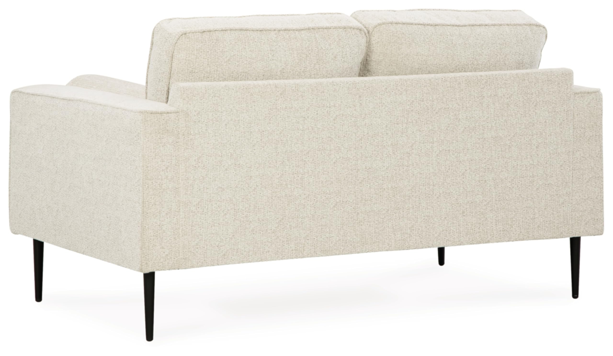 Hazela Contemporary Loveseat with 2 Bolster Pillows, Beige