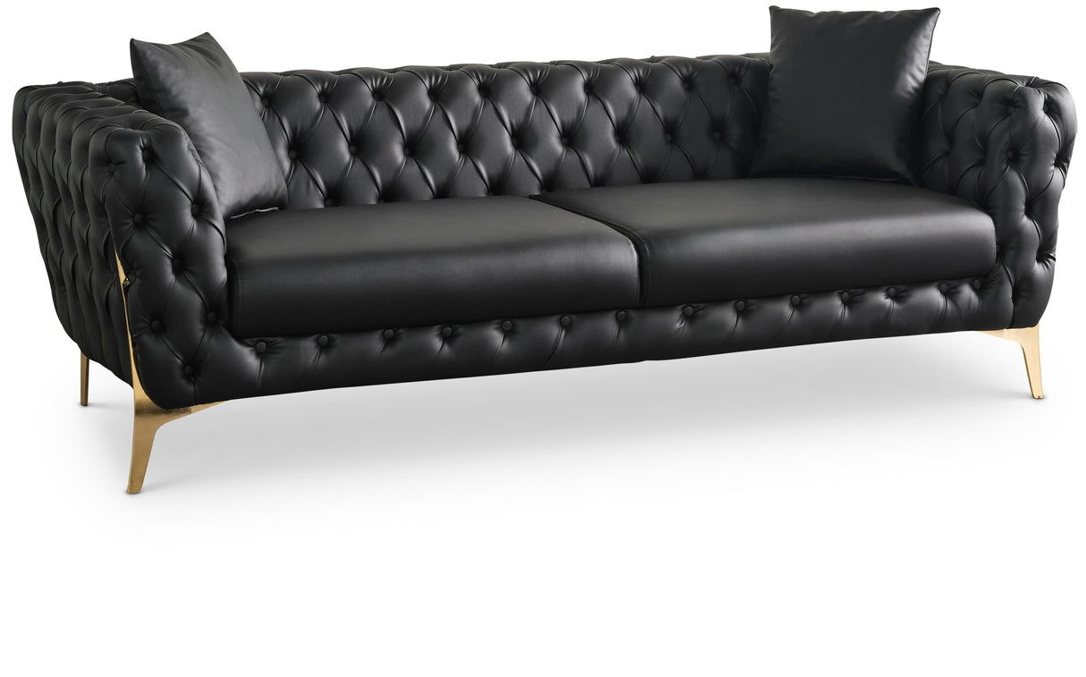 Aurora Collection Modern | Contemporary Vegan Leather Upholstered Sofa,