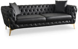 Aurora Collection Modern | Contemporary Vegan Leather Upholstered Sofa,