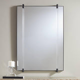 Ladonna Matte Black 26" x 37 1/2" Rectangular Wall Mirror