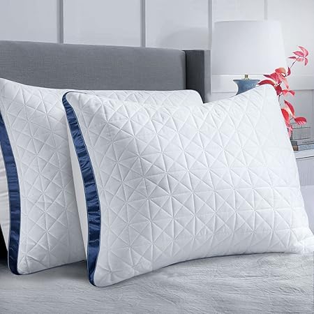 Pillows Standard Size Set of 2 Cooling Hotel Luxury Bed Pillows for Sleeping