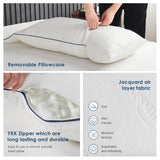 Shredded Memory Foam Pillows King Size Set of 2, Adjustable Luxury Cooling Pillows