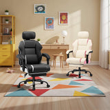 Ergonomic Office Chair with Footrest - Adjustable Headrest & Lumbar Support