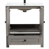 KGAR 30" Bathroom Vanity Grey Modern Bathroom Storage Cabinet,Without Sink