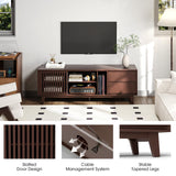 Mid Century Modern TV Stand with 4 Drawers