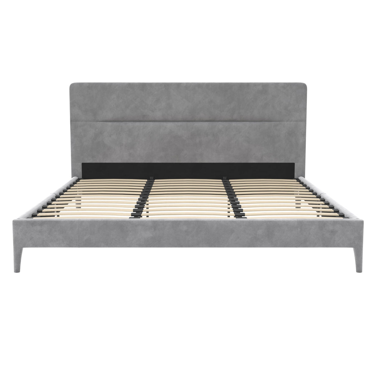 by Cosmopolitan Westerleigh Upholstered Platform Bed with Minimalist Tufted Headboard