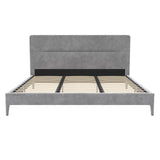 by Cosmopolitan Westerleigh Upholstered Platform Bed with Minimalist Tufted Headboard