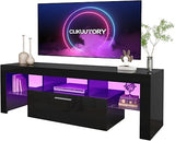 Modern LED 63 inch Long TV Stand with Large Storage Drawer for 50 55 60 65 70 75