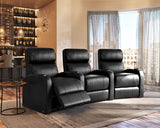 Diesel XS950 Home Theatre Chairs Black Leather - Accessory Dock - Memory Foam