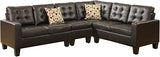 Bobkona Burril Linen-Like 4 Piece Left or Right Hand Reversible Sectional Set