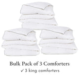 Bulk Pack of 3 King Down Alternative Comforter - Luxury All-Season Down Alternative