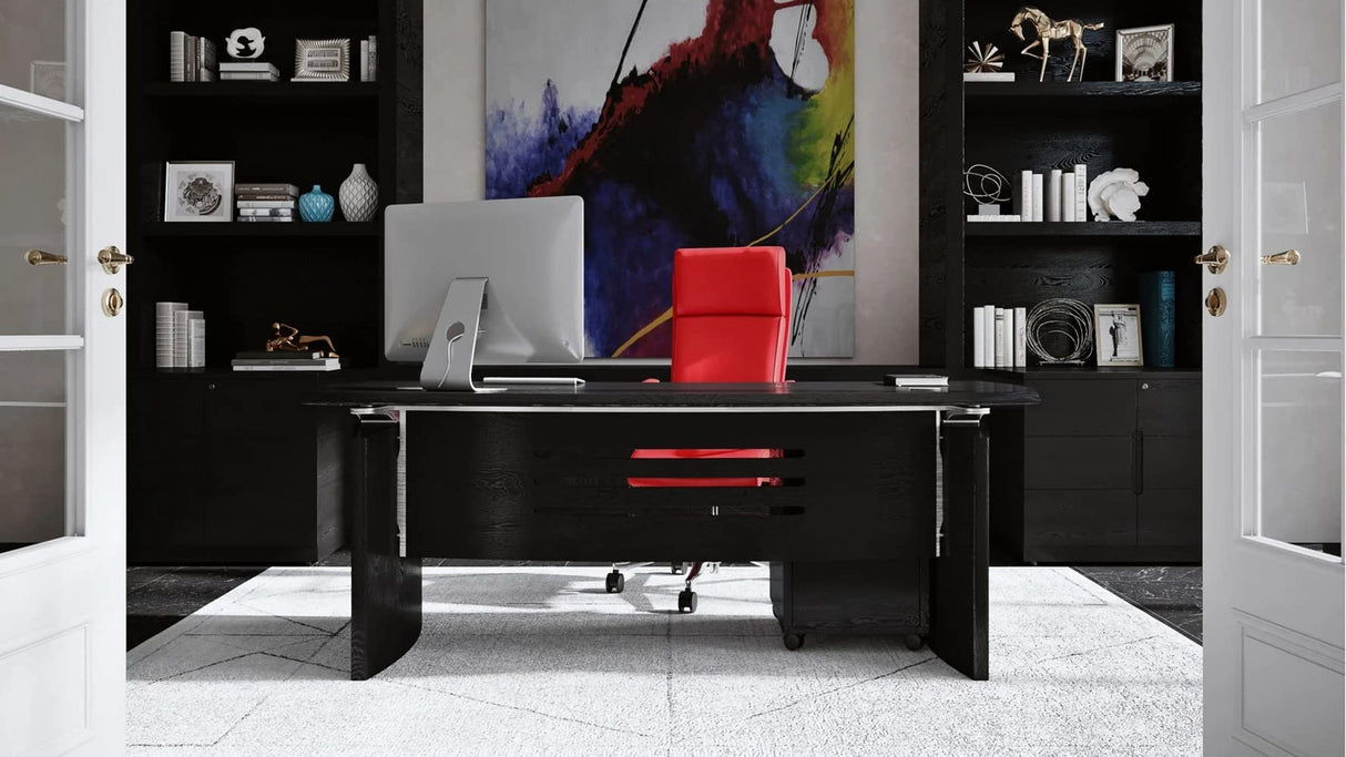 Harrison Black Oak Executive Desk