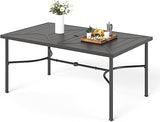 60" x 37" Patio Dining Table Large Rectangular Table