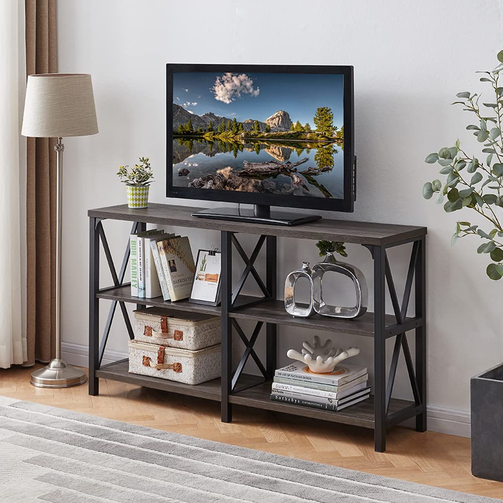 Industrial Console Table, Rustic Wood and Metal Sofa Table, Hallway Entry Table