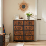Elevon Dresser for Bedroom with 4 Drawers, Storage Drawers, Skinny Fabric Storage Tower, Tower Organizer Unit, Chest of Drawers with Wooden Top for Closet, Living Room, Entryway