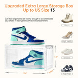 Upgraded X-Large Shoe Storage Box,8 Pack,Shoe Box Clear Plastic Stackable