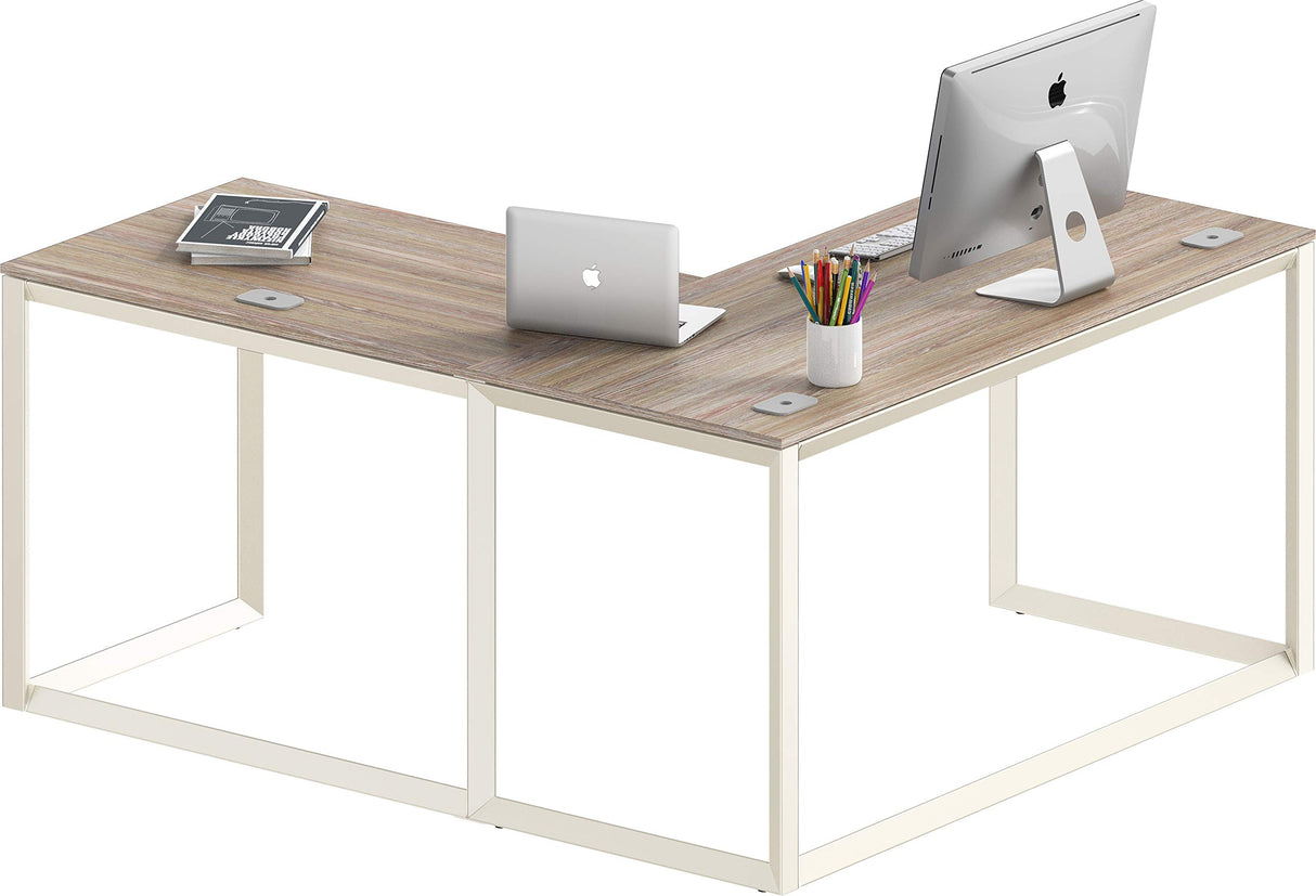 Triangle-Leg L-Shaped Home Office Computer Desk