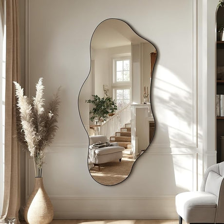 Irregular Wall Mirror 30"x61" Wall Mirror for Wall Mirrors Decorative Asymmetrical Mirror Wall-Mounted