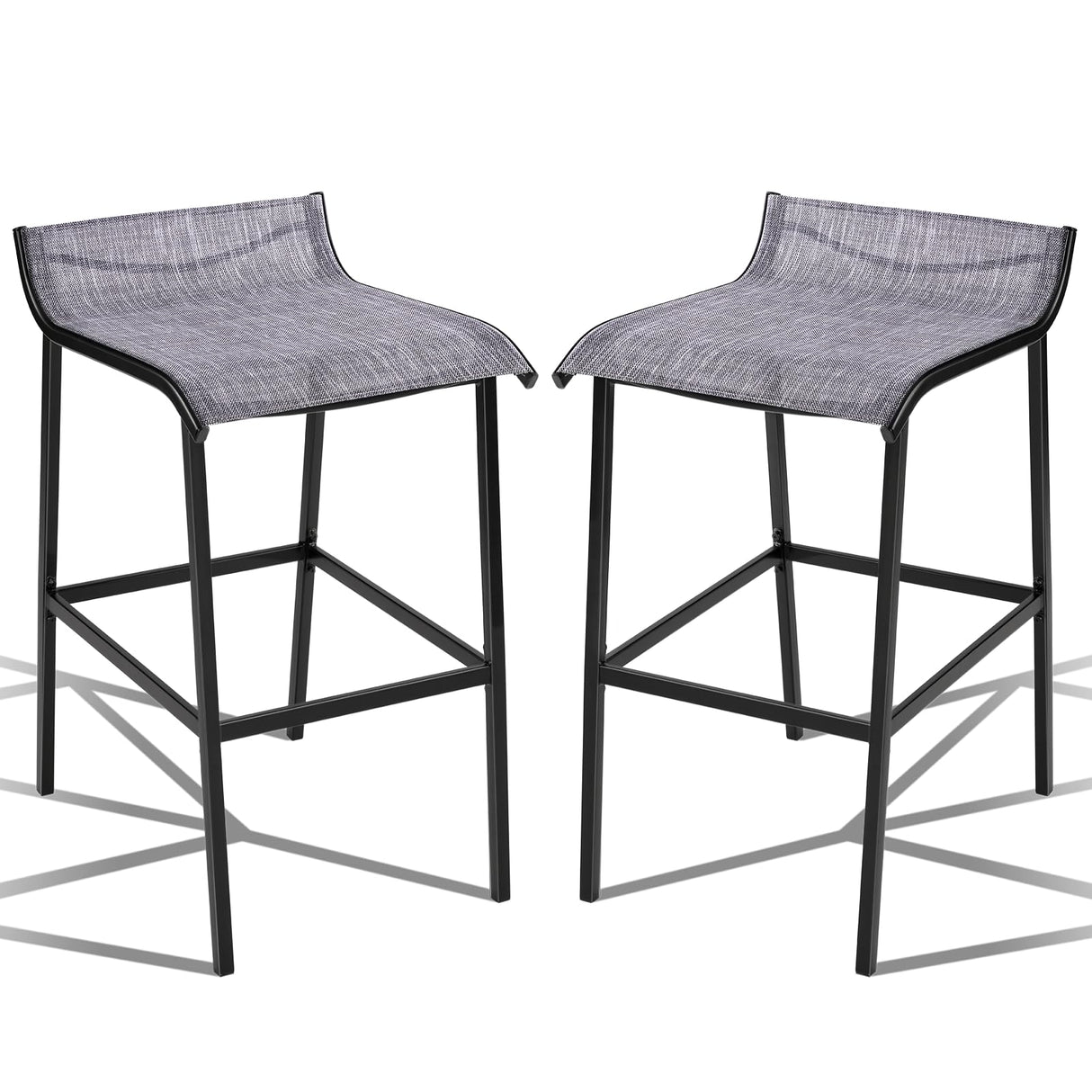 Outdoor Bar Stools Set of 2 Patio Bar Stools Outdoor Stools Metal Outdoor Bar Chairs