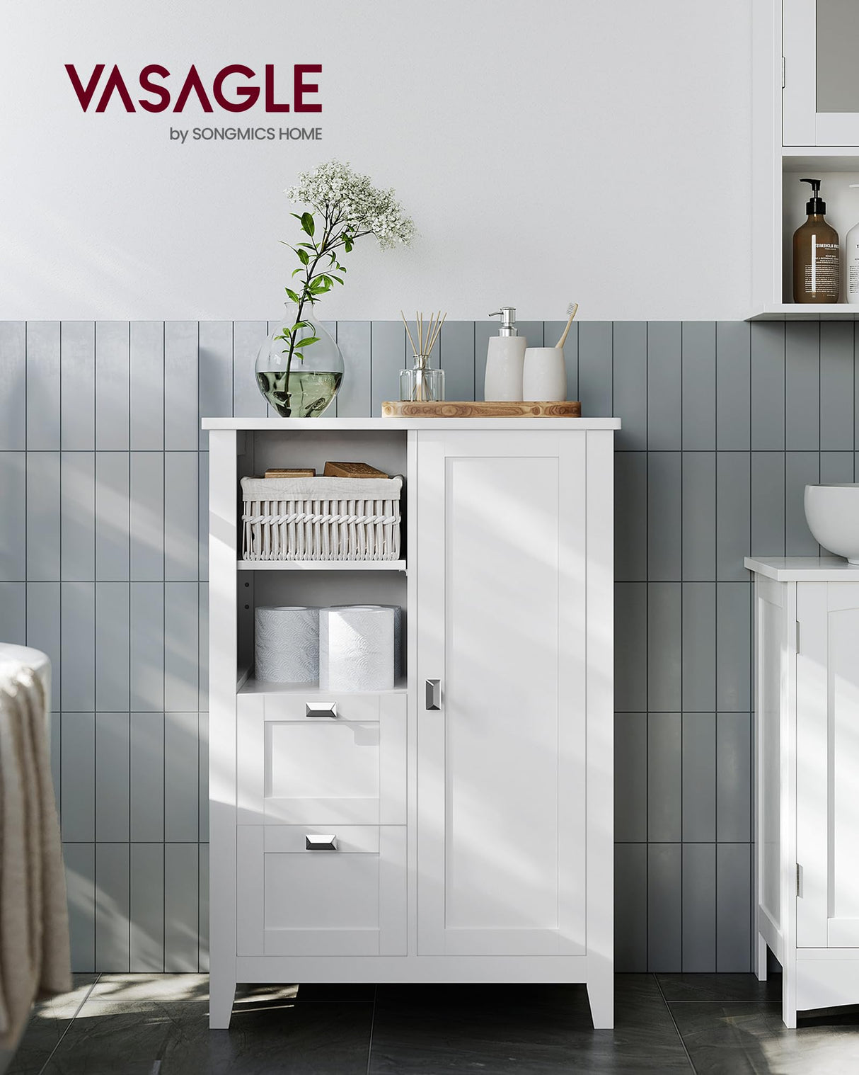 Bathroom Floor Storage Cabinet, Bathroom Cabinet Freestanding, Kitchen Cabinet,