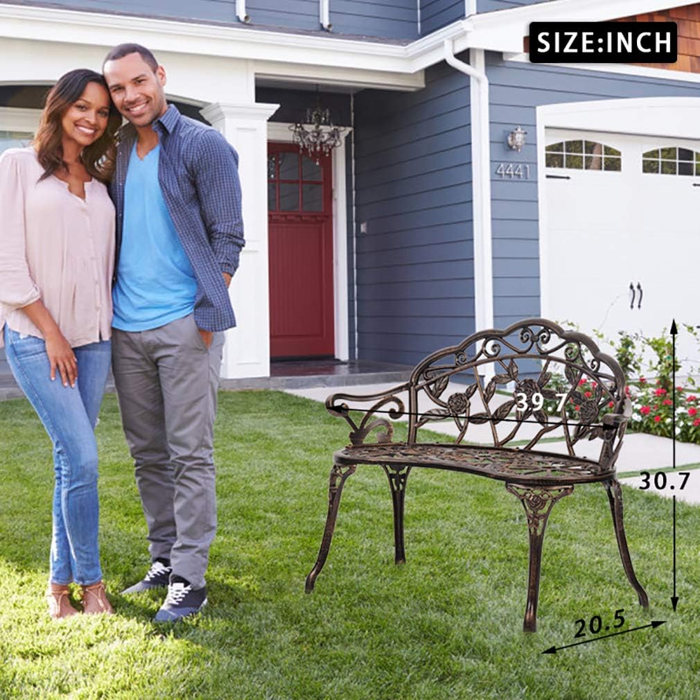 Eden Outdoor Garden Bench – Black