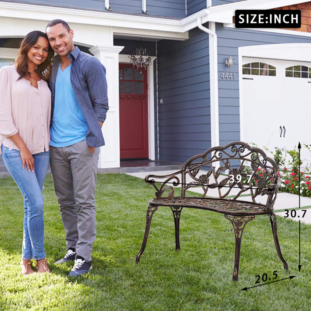 Garden Bench Park Bench Metal Bench Outdoor Benches Clearance Patio Yard Bench