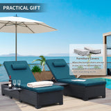 Outdoor Chaise Lounge Chairs for Outside Patio Furniture Set of 2