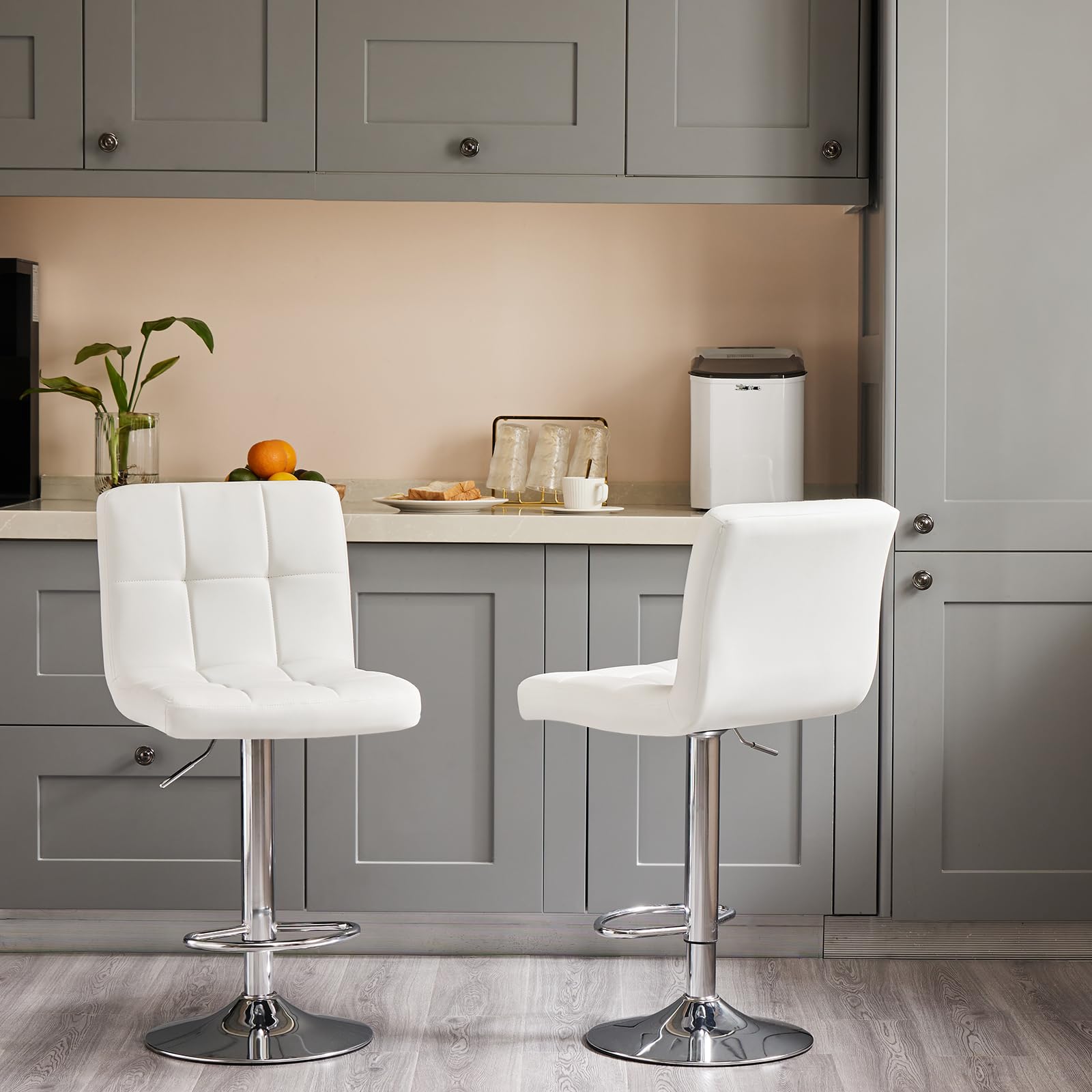 24 inch Counter Height Bar Stools, Upholstered Modern Kitchen Barstools