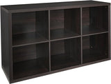 6 Cube Storage Shelf Organizer Bookshelf with Back Panel, Easy Assembly, Wood