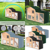 210D Oxford Waterproof Rabbit Guinea Pig Animal Hutch Elevated Cover Dust Pet House