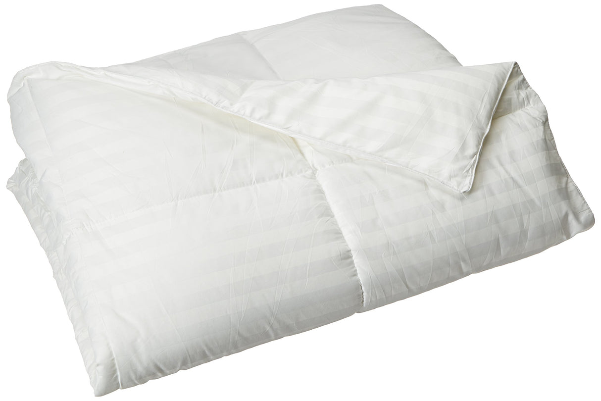 350 Thread Count Cotton Damask Down Alternative Comforter, Twin, White