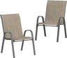 Patio Chairs Set of 4, Outdoor Stackable Dining Chairs for All Weather